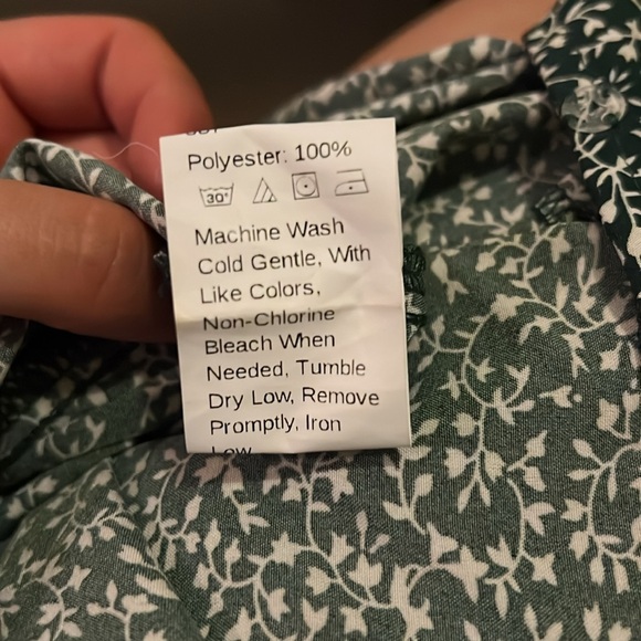 Green floral wrap dress - Picture 4 of 4